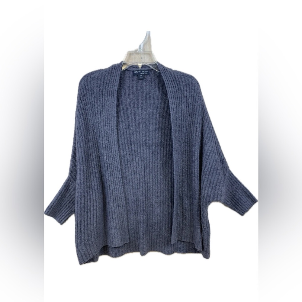 BAREFOOT DREAMS Cardigan Sweater Womens Size XXS/XS Ribbed Knit Batwing Gray